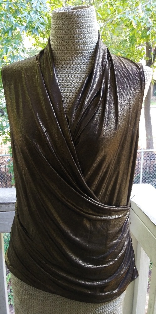 Gold Metallic Tank Top